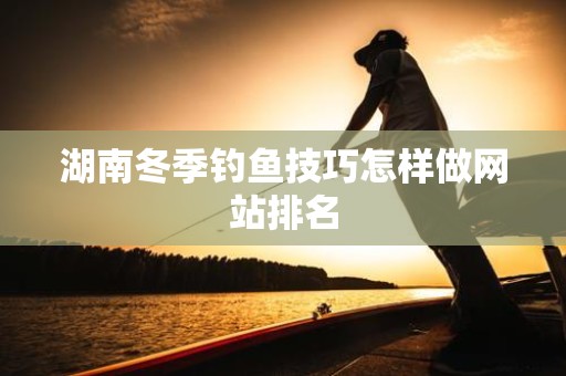 湖南冬季钓鱼技巧怎样做网站排名