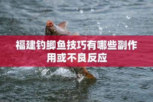 福建钓鲫鱼技巧有哪些副作用或不良反应